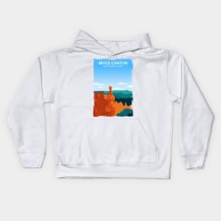 Bryce Canyon National Park Travel Poster Kids Hoodie